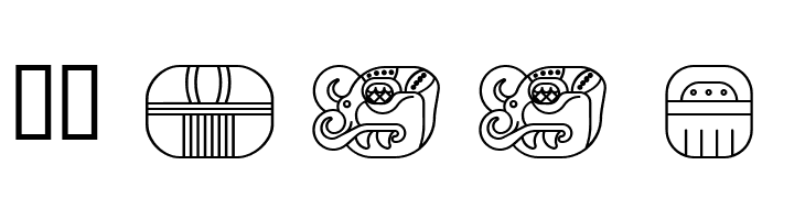 mayan glyphs outline Regular  Скачать бесплатные шрифты