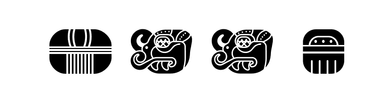 mayan glyphs fill Regular  Скачать бесплатные шрифты