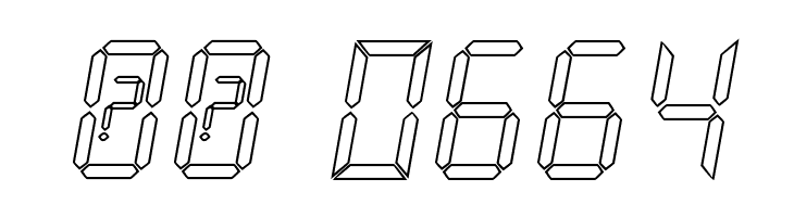 New X Digital tfb Hollow  Скачать бесплатные шрифты