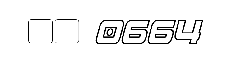 Mission GT-R Hollow Condensed Italic  Скачать бесплатные шрифты