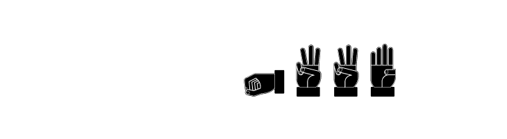 Dissaramas CRU Fingerspelling  Скачать бесплатные шрифты