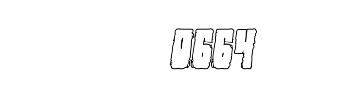 Bog Beast Outline Italic  Скачать бесплатные шрифты