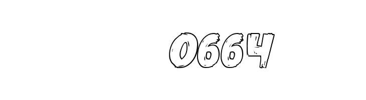 Mrs. Monster Outline Italic  Скачать бесплатные шрифты