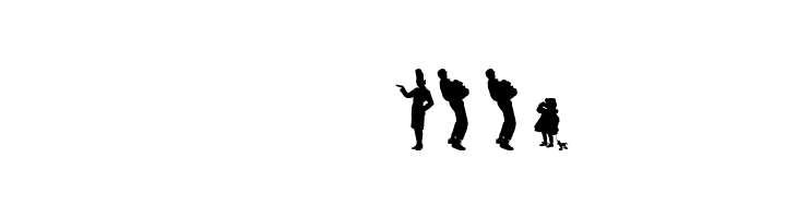 Human Silhouettes Free Nine  Скачать бесплатные шрифты