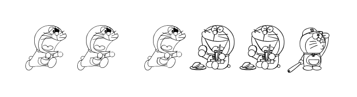 Doraemon-slalala  Скачать бесплатные шрифты