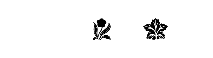 Rough Fleurons Free Three Regular  Скачать бесплатные шрифты