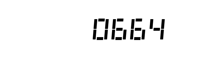 LED Digital 7 Italic  Скачать бесплатные шрифты