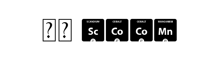 Periodic Table of Elements  Скачать бесплатные шрифты