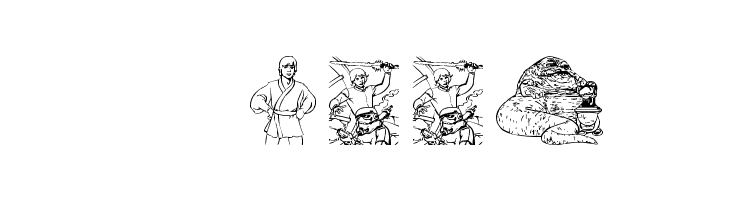 Lucas characters  Скачать бесплатные шрифты