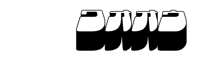 Frigate Katakana - 3D  Скачать бесплатные шрифты