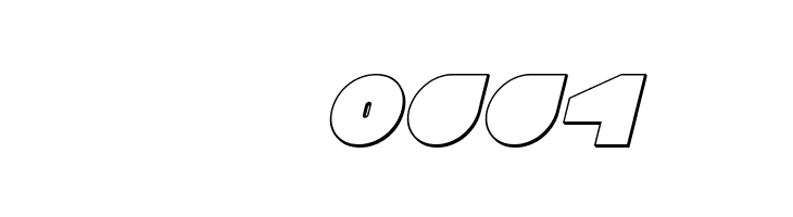 Disco Deck Outline Italic  Скачать бесплатные шрифты