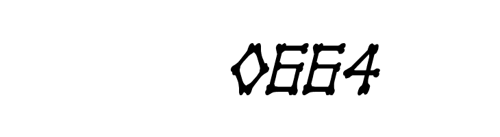 xBONES Condensed Italic  Скачать бесплатные шрифты