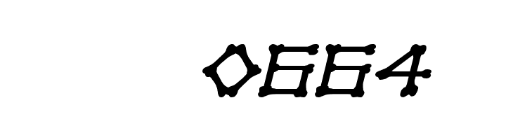 xBONES Expanded Italic  Скачать бесплатные шрифты