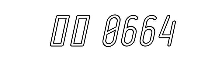 Ruler Outline Italic  Скачать бесплатные шрифты