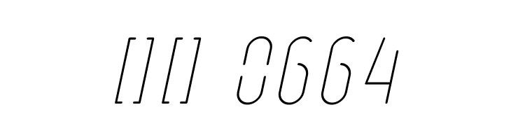 Ruler Stencil Thin Italic  Скачать бесплатные шрифты