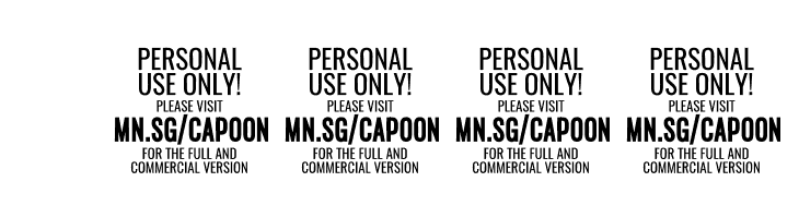 Capoon PERSONAL USE Thin  Скачать бесплатные шрифты