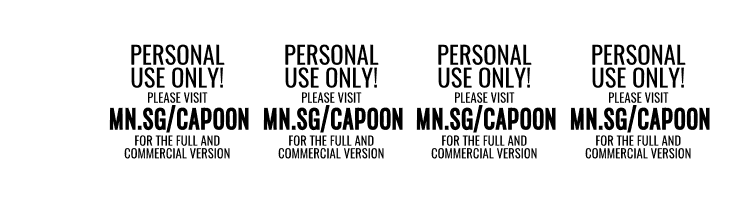Capoon PERSONAL USE Black Italic  Скачать бесплатные шрифты