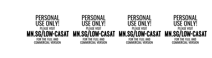 Low Casat Light PERSONAL USE  Скачать бесплатные шрифты