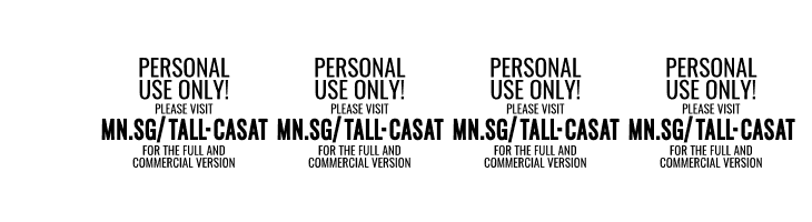 Tall Casat Bold PERSONAL USE  Скачать бесплатные шрифты