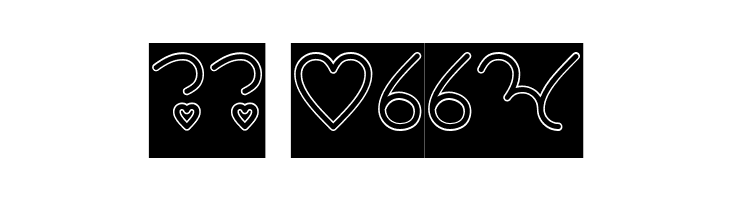 I Love You-Hollow-Inverse  Скачать бесплатные шрифты