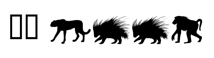 Afrika Wildlife B Mammals2  Скачать бесплатные шрифты